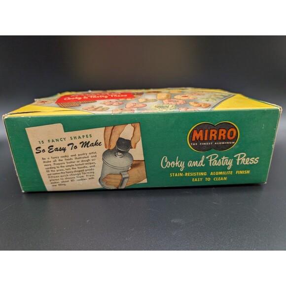 Vintage Mirro Cooky Pastry Press Set In Box - 358AM Aluminum USA w/box - Picture 2 of 9